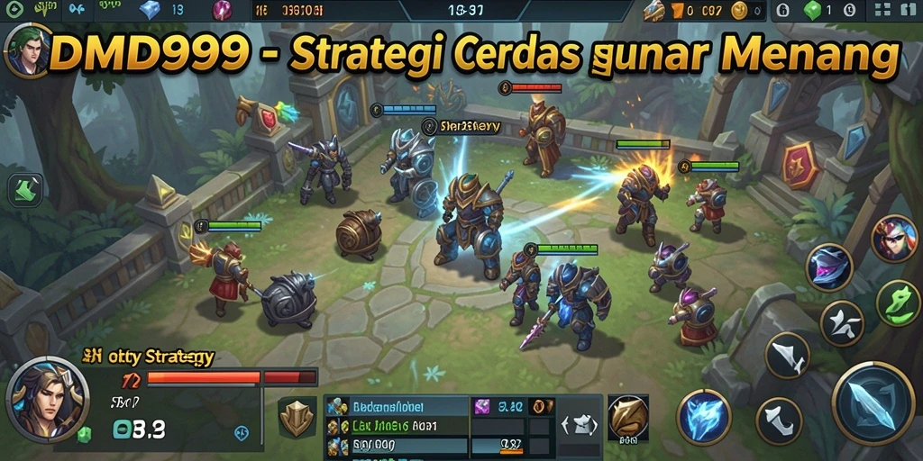 Antarmuka DMD999 yang intuitif dan strategis dalam permainan.