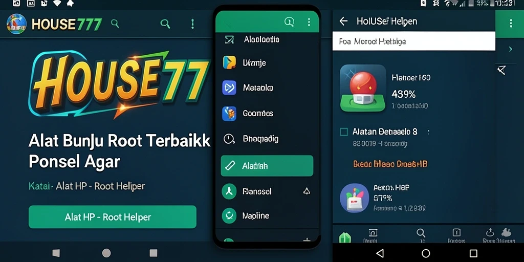 Antarmuka aplikasi HOUSE777 yang mudah digunakan dan fungsional.