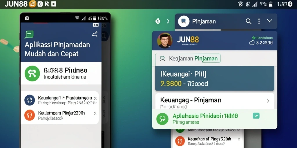 Tampilan antarmuka aplikasi JUN88 untuk pengajuan pinjaman.