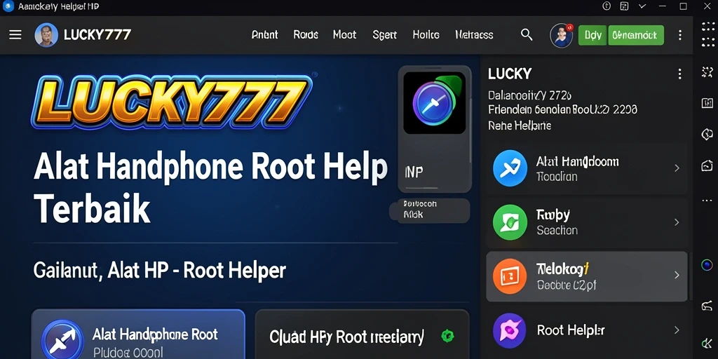Antarmuka LUCKY777 yang sederhana dan efisien untuk akses Root Helper.