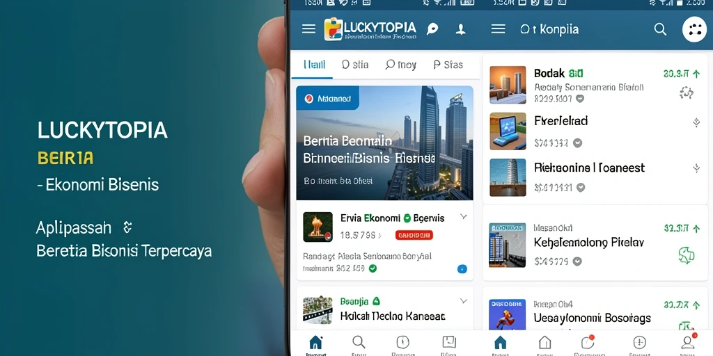 Antarmuka LUCKYTOPIA yang intuitif dan informatif bagi pengguna bisnis.